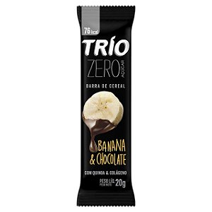 Barra De Cereal Trio Zero Açucar Banana E Chocolate - Embalagem 12X20 GR - Preço Unitário R$1,28