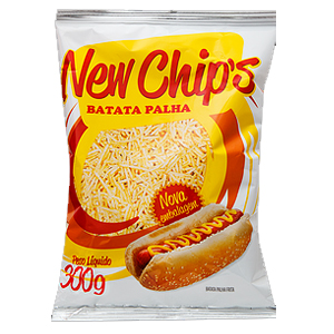 Batata Palha New Chips - Embalagem 10X300 GR - Preço Unitário R$8,38