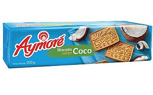 Biscoito Aymore Coco - Embalagem 30X200 GR - Preço Unitário R$4,22