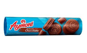 Biscoito Recheado Aymore Chocolate - Embalagem 48X120 GR - Preço Unitário R$2,15