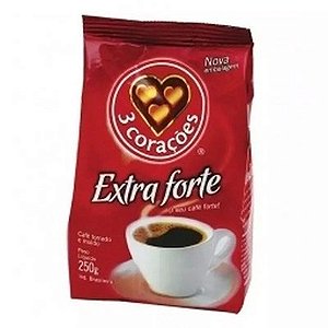 Cafe 3 Coracoes Extra Forte - Embalagem 20X250 GR - Preço Unitário R$9,05