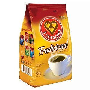 Cafe 3 Coracoes Tradicional - Embalagem 20X250 GR - Preço Unitário R$9,33