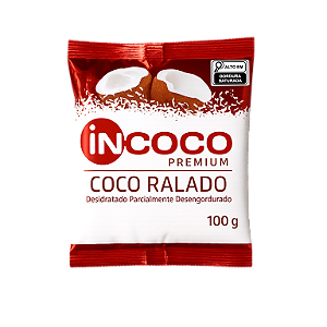 Coco Ralado Incoco Desidratado Parcialmente Desengordurado 100Gr - Embalagem 24X100 GR - Preço Unitário R$3,53