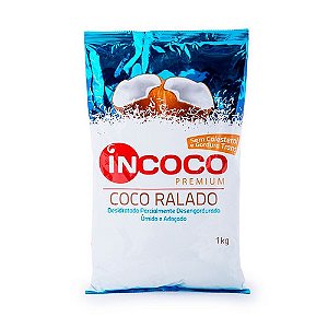 Coco Ralado Incoco Fino Umido Adoçado - Embalagem 1X1 KG