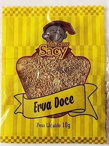 Erva Doce Sacy Cartela - Embalagem 10X10 GR - Preço Unitário R$0,76