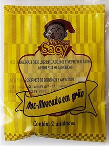 Noz Moscada Sacy Cartela - Embalagem 10X2 UN - Preço Unitário R$1,2