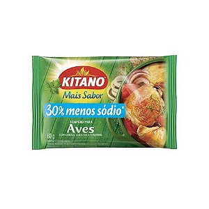 Tempero Em Po Mais Sabor Kitano Aves - Verde - Embalagem 12X60 GR - Preço Unitário R$3,14