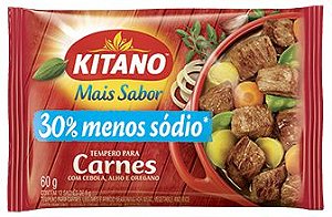 Tempero Em Po Mais Sabor Kitano Carne - Vermelho - Embalagem 12X60 GR - Preço Unitário R$3,14