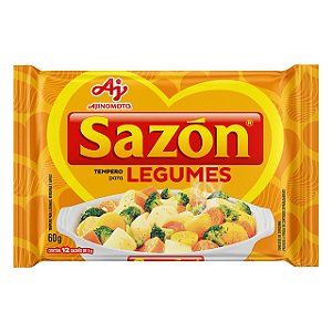 Tempero Em Po Sazon Legumes / Verduras / Arroz - Amarelo - Embalagem 12X60 GR - Preço Unitário R$4,49