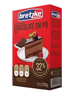 Chocolate em Po Bretzke 32% Cacau - Embalagem 24X200 GR - Preço Unitário R$5,5