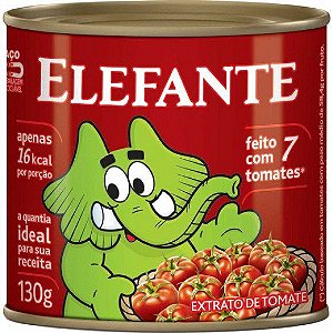 Extrato De Tomate Elefante Lata - Embalagem 48X130 GR - Preço Unitário R$3,98