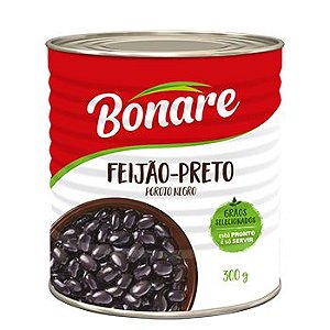 Feijao Cozido Preto Bonare - Embalagem 24X300 GR - Preço Unitário R$4,54