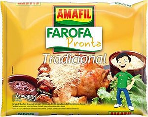 Farofa De Mandioca Amafil - Embalagem 10X500 GR - Preço Unitário R$5,13