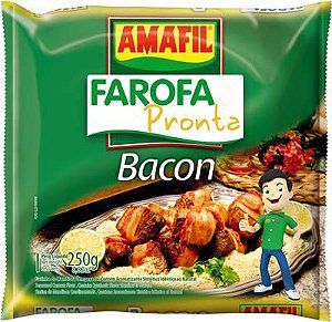 Farofa De Mandioca Amafil Sabor Bacon - Embalagem 10X250 GR - Preço Unitário R$3,33