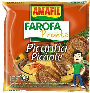 Farofa De Mandioca Amafil Sabor Picanha Picante - Embalagem 10X250 GR - Preço Unitário R$3,24