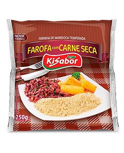 Farofa De Mandioca Ki Sabor Carne Seca - Embalagem 12X250 GR - Preço Unitário R$2,68