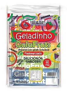 Geladinho Gula Fruts Sortido - Embalagem 40X55 ML - Preço Unitário R$0,29