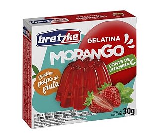 Gelatina em Po Bretzke Morango - Embalagem 36X30 GR - Preço Unitário R$1,35