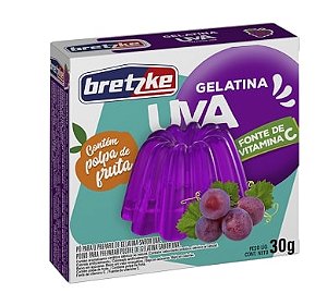 Gelatina em Po Bretzke Uva - Embalagem 36X30 GR - Preço Unitário R$1,09