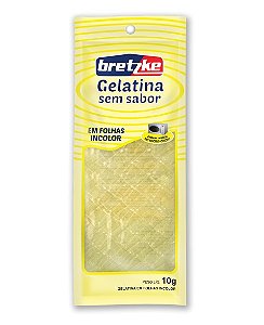 Gelatina Folha Branca Bretzke - Embalagem 1X10 GR