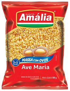 Macarrao Ave Maria Ovos Santa Amalia - Embalagem 20X500 GR - Preço Unitário R$4,15