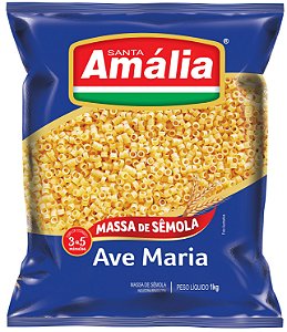 Macarrao Ave Maria Semola Santa Amalia - Embalagem 10X1 KG - Preço Unitário R$7,35