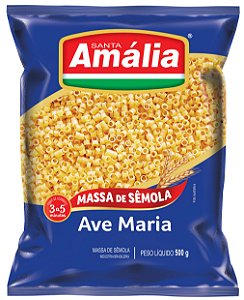 Macarrao Ave Maria Semola Santa Amalia - Embalagem 20X500 GR - Preço Unitário R$3,43