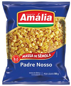 Macarrao Padre Nosso Semola Santa Amalia - Embalagem 20X500 GR - Preço Unitário R$3,67