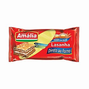 Macarrao Para Lasanha Santa Amalia Ovos - Direto Ao Forno - Embalagem 12X200GR - Preço Unitário R$4,26