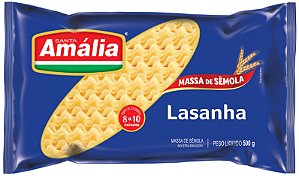 Macarrao Para Lasanha Santa Amalia Semola - Embalagem 20X500 GR - Preço Unitário R$7,17