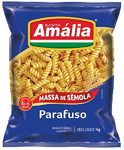 Macarrao Parafuso Semola Santa Amalia - Embalagem 10X1 KG - Preço Unitário R$6,69
