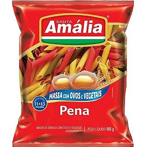 Macarrao Pena Tetracolor Ovos Santa Amalia - Embalagem 20X500 GR - Preço Unitário R$6,09