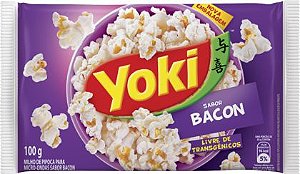 Milho De Pipoca Para Microondas Yoki Pop Corn Bacon - Embalagem 18X100 GR - Preço Unitário R$2,35