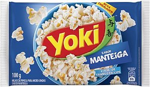 Milho De Pipoca Para Microondas Yoki Pop Corn Manteiga - Embalagem 18X100 GR - Preço Unitário R$2,9