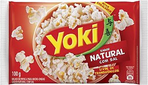 Milho De Pipoca Para Microondas Yoki Pop Corn Natural Com Sal - Embalagem 18X90 GR - Preço Unitário R$2,37