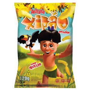 Salgadinho Laminado Aritana Xipao Queijo - Embalagem 10X120 GR - Preço Unitário R$2,5