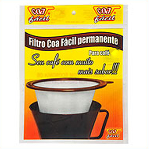 Filtro De Cafe Permanente Coa-Facil 102 - Embalagem 12X1 UN - Preço Unitário R$2,52