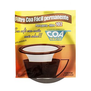 Filtro De Cafe Permanente Coa-Facil 103 - Embalagem 12X1 UN - Preço Unitário R$2,57