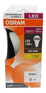 Lampada De Led Osram 13W/90W Branca Bivolt 1311 Lumens - Embalagem 1X1 UN