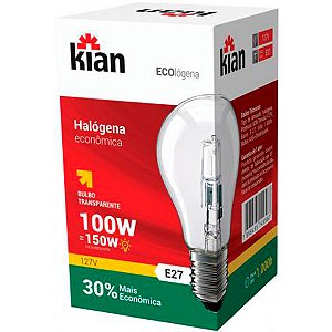 Lampada Halogena Kian 127V 100W/150W - Embalagem 10X1 UN - Preço Unitário R$4,11