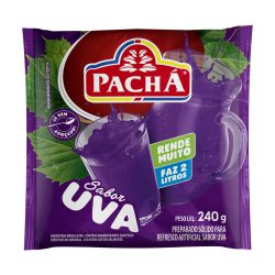 Refresco Em Po Pacha Adoçado Uva 240Gr - Embalagem 12X240 GR - Preço Unitário R$1,92