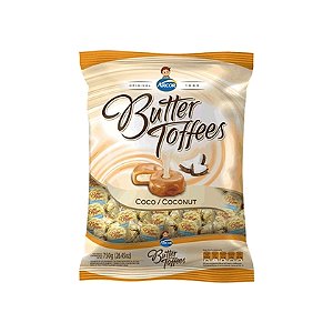 Bala Butter Toffees Arcor Coco - Embalagem 1X500 GR
