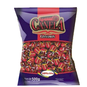 Bala Santa Rita Canela - Embalagem 1X600 GR