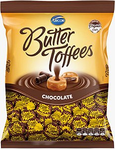 Bala Butter Toffees Arcor Chocolate - Embalagem 1X500 GR