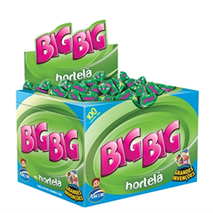 Chiclete Big Big Hortela - Embalagem 1X100 UN