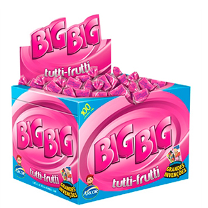 Chiclete Big Big Tutti Frutti - Embalagem 1X100 UN