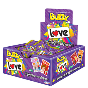 Chiclete Buzzy Love Uva - Embalagem 1X100 UN