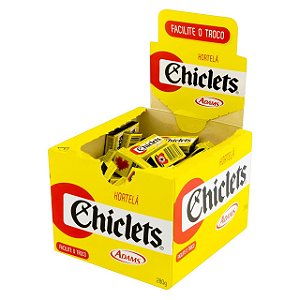 Chiclete De Caixinha Adams Hortela - Amarelo - Embalagem 1X100X2 UN