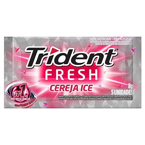 Goma De Mascar Trident Fresh Cereja Ice - Embalagem 21X1 UN - Preço Unitário R$1,53