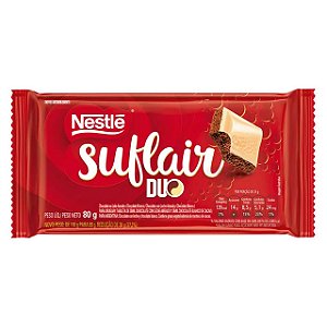 Chocolate Tablete Suflair Duo 80Gr - Embalagem 16X80 GR - Preço Unitário R$10,65